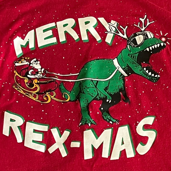 Place•Merry Rexmas T-Rex Christmas Long Sleeve Top - Picture 5 of 12